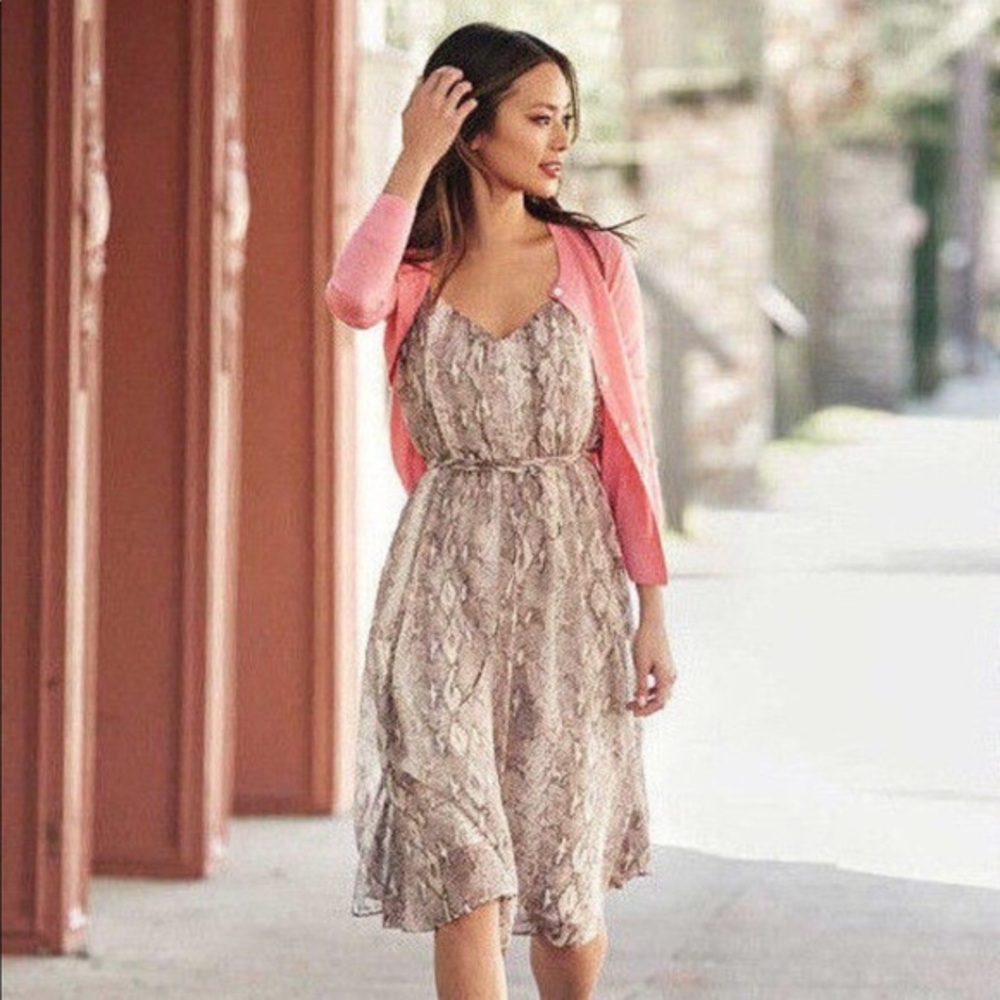 Banana Republic Snake Print Dress ASO Jamie Chung